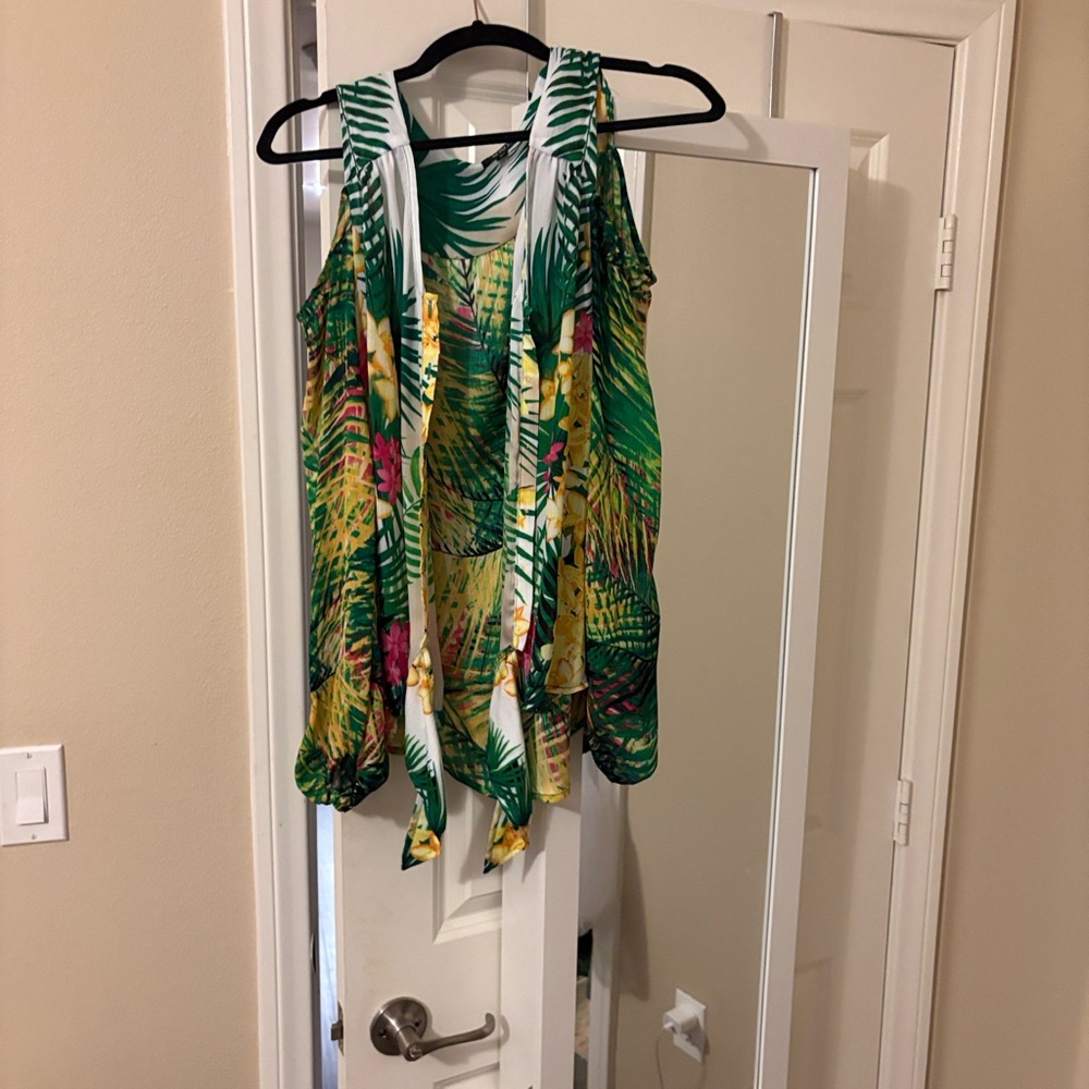 XOXO Vibrant Green and Yellow Tank Top